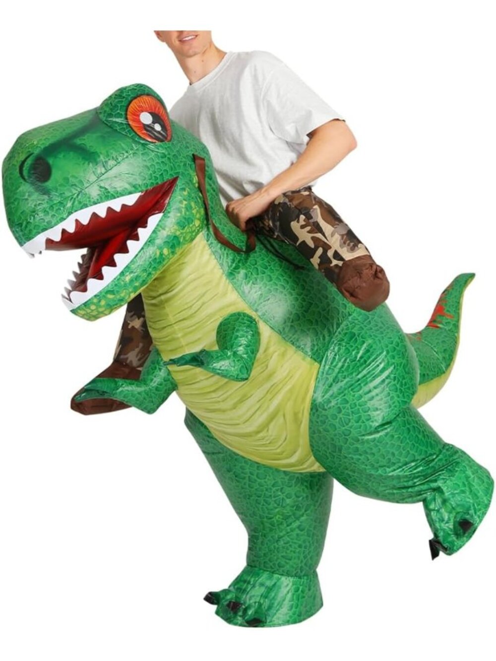 Funny Inflatable T-Rex Dinosaur Costume for Adults | Halloween Party Outfit